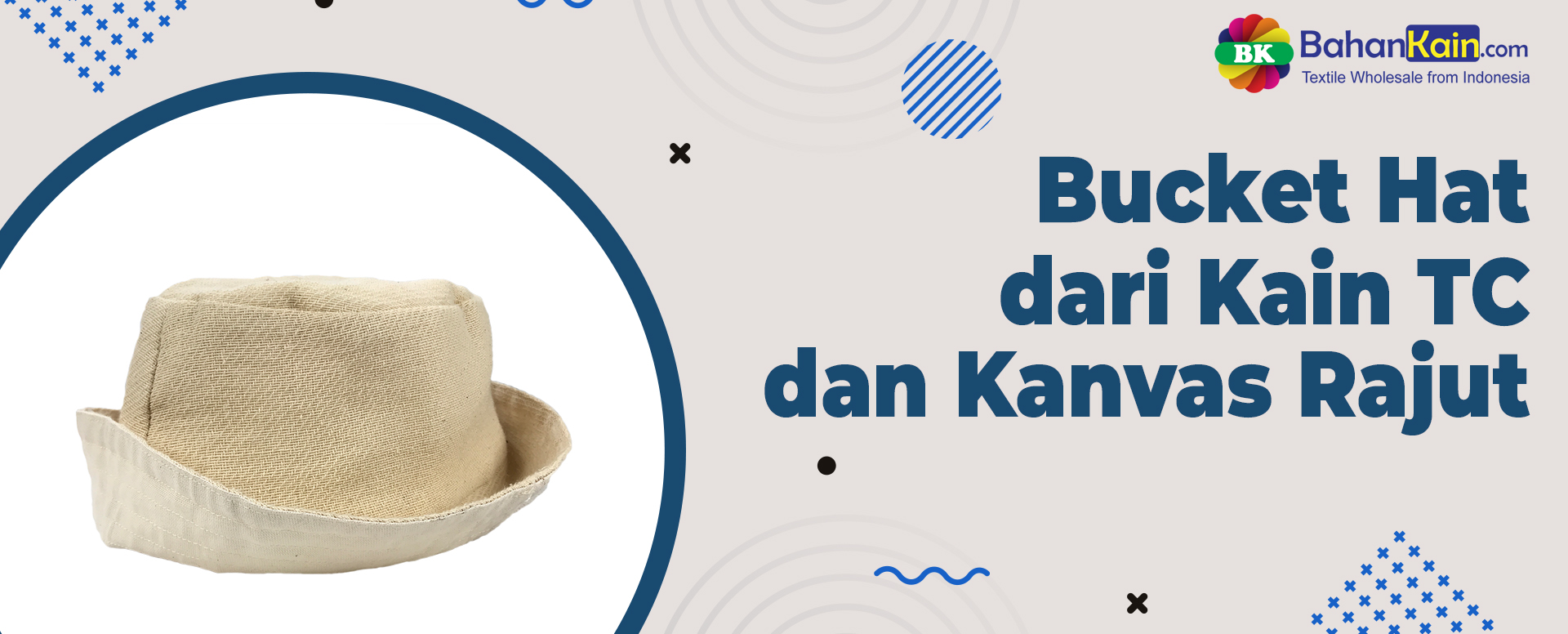 Bucket Hat dari Kain TC dan Kanvas Unique